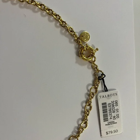 Talbots White Flower Statement Necklace NWT - Picture 6 of 6